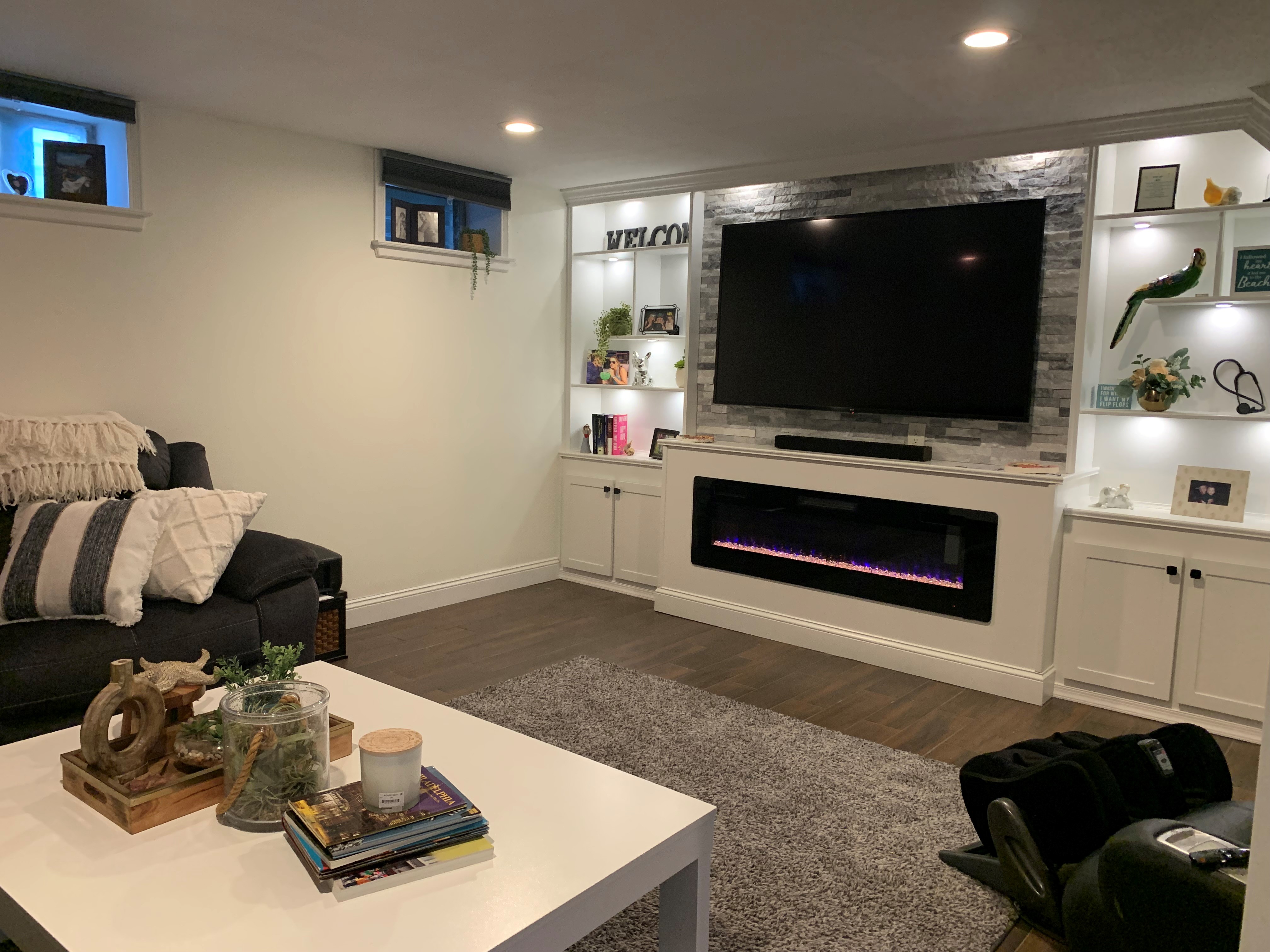 Basement after